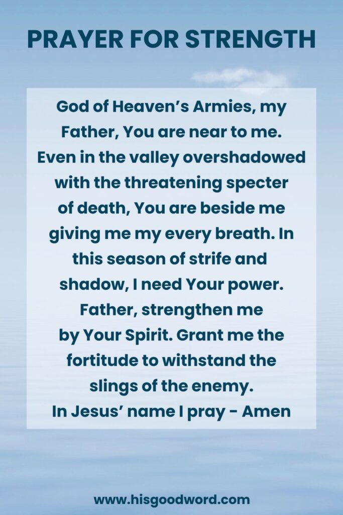 powerful prayer for strength and courage