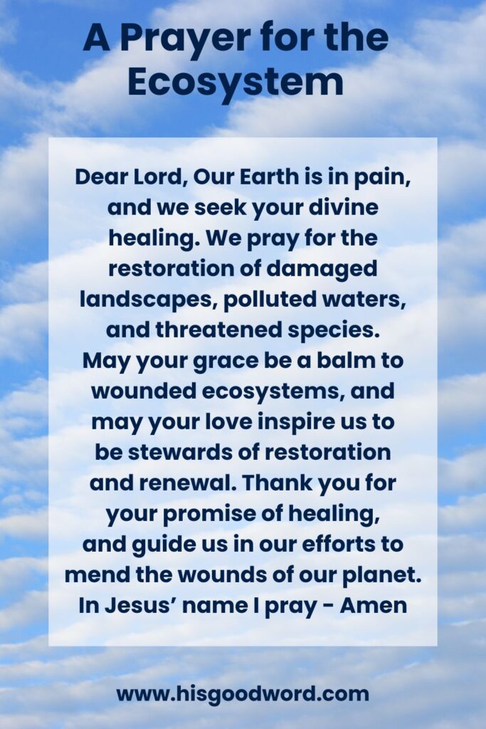 Environmental Prosperity Prayers for Sustainable Practices, a Clean Environment, and Our Ecosystem