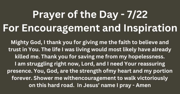 Prayer of the Day for Monday – July 22