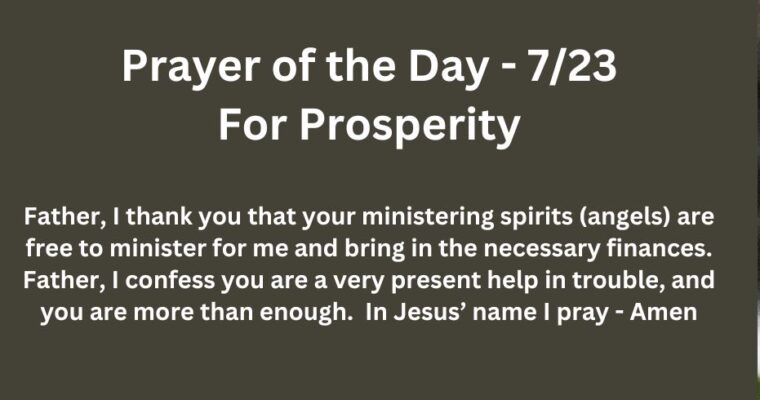 Prayer of the Day for Tuesday – July 23