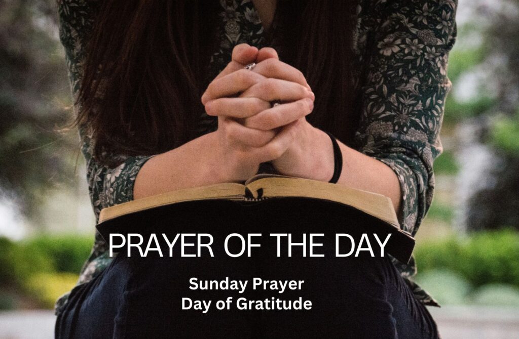 sunday prayer of gratitude