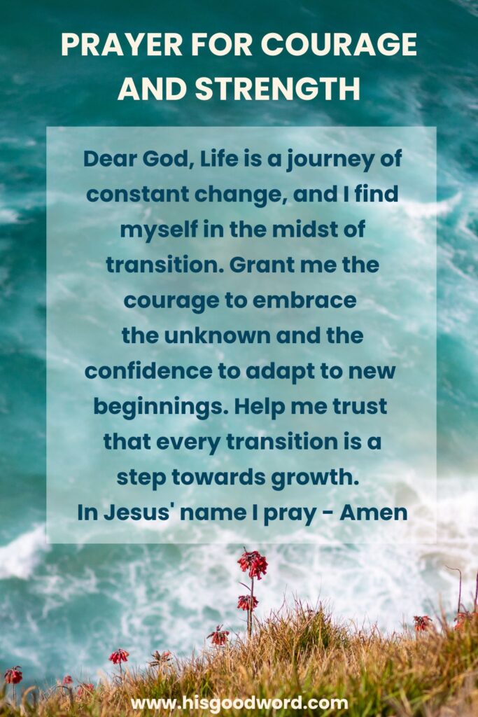 powerful prayer for courage and strength