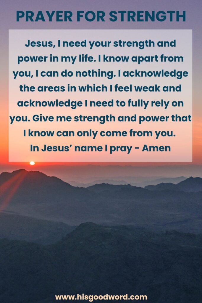 powerful prayer for strength and courage