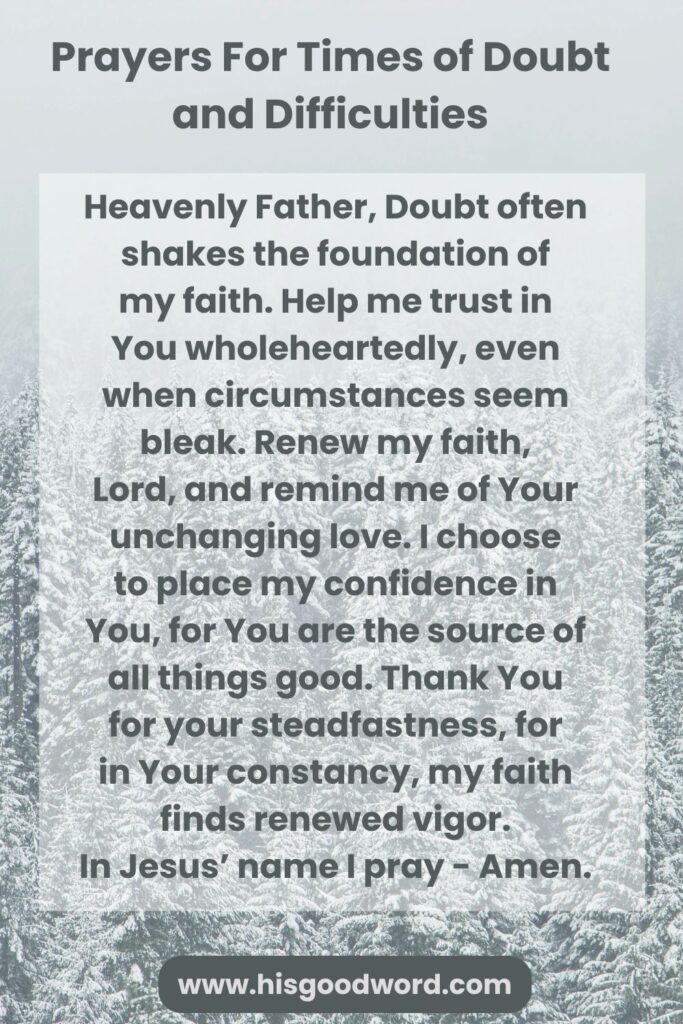 10 POWERFUL PRAYERS FOR Times of Doubt and Difficulties