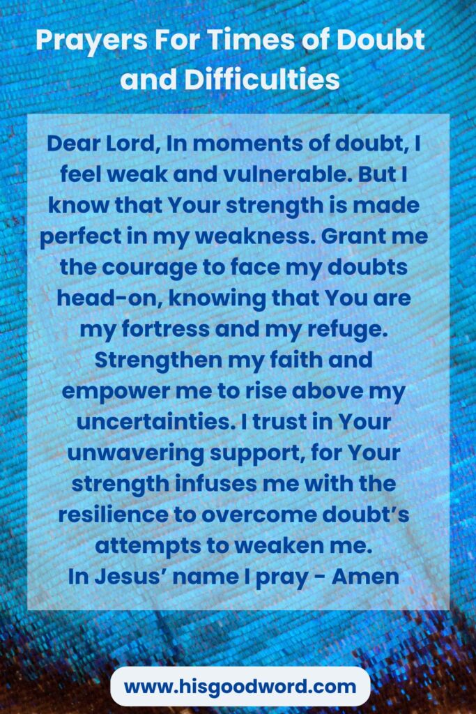 10 POWERFUL PRAYERS FOR Times of Doubt and Difficulties