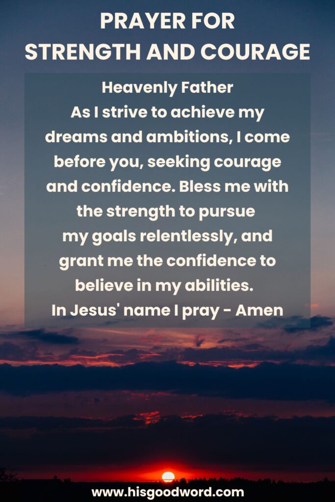 powerful prayer for strength and courage