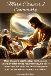 Mark Chapter 1 - introduction to Jesus