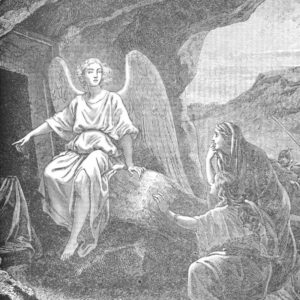 angel on Jesus' tomb - His resurrection