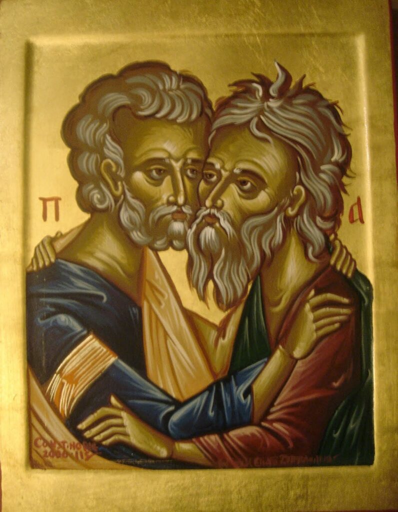 the apostles Mark and Peter