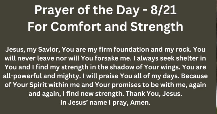 Prayer of the Day for Wednesday – August 21