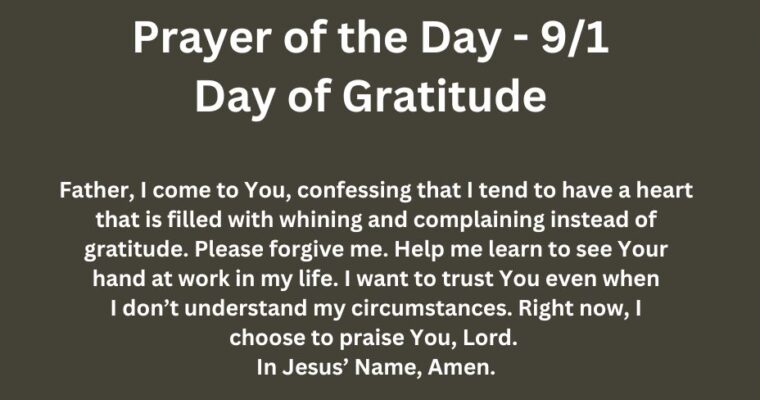 Prayer of the Day for Sunday – September 1