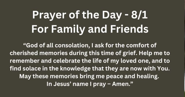 Prayer of the Day for Thursday – August 1