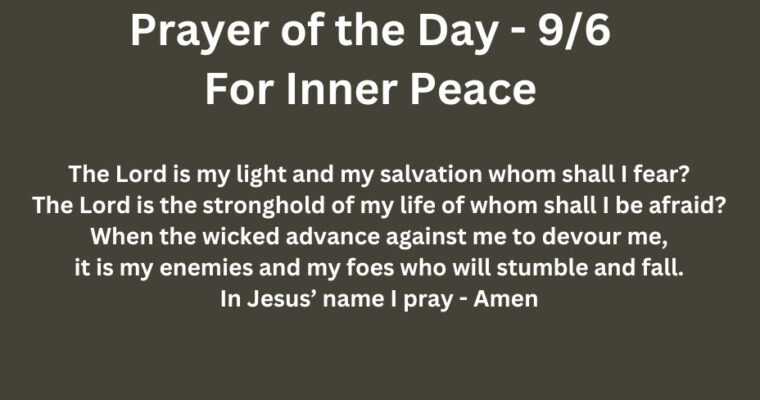 Prayer of the Day for Friday – September 6