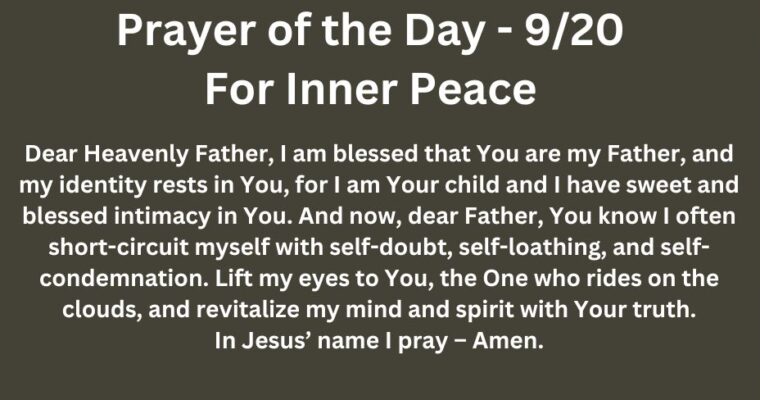 Prayer of the Day for Friday – September 20