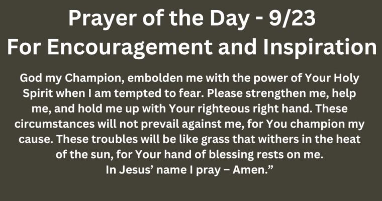 Prayer of the Day for Monday – September 23