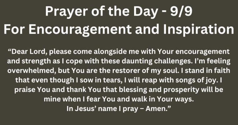 Prayer of the Day for Monday – September 9