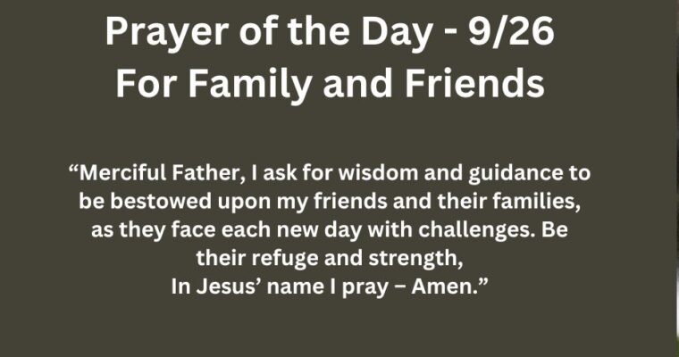 Prayer of the Day for Thursday – September 26