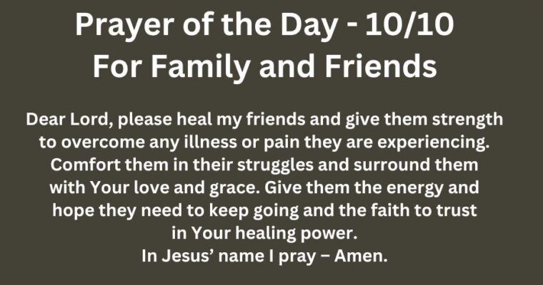 Prayer of the Day for Thursday – October 10