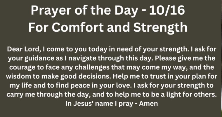 Prayer of the Day for Wednesday – October 16