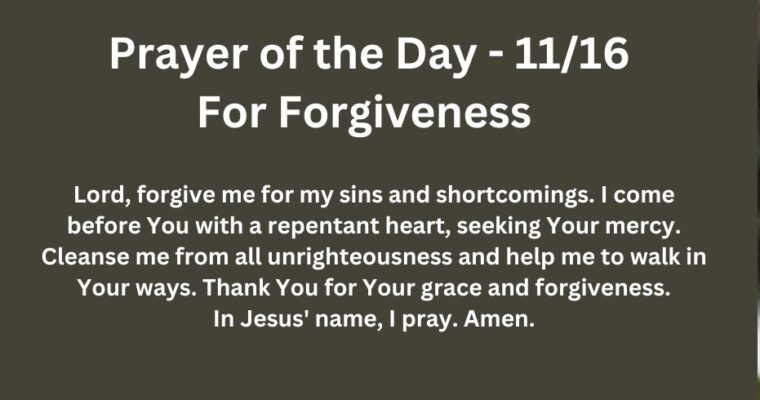 Prayer of the Day for Saturday – November 16