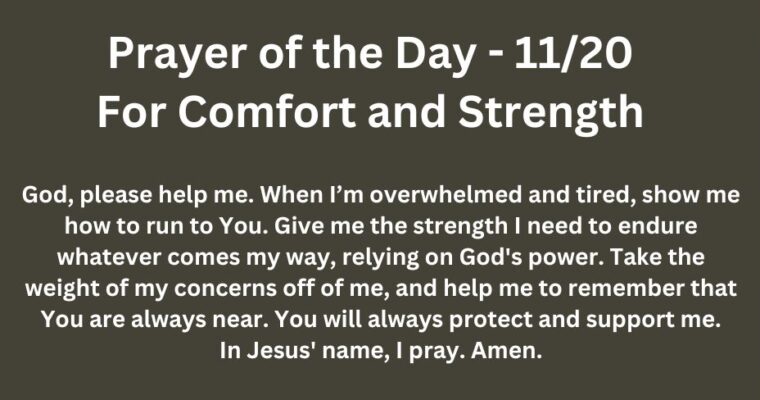 Prayer of the Day for Wednesday – November 20