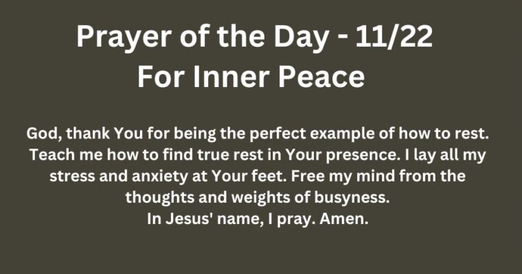 Prayer of the Day for Friday – November 22