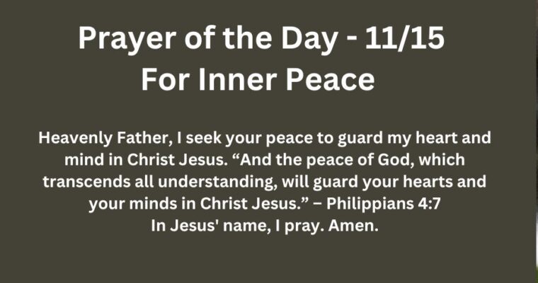 Prayer of the Day for Friday – November 15