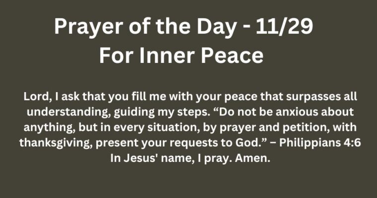 Prayer of the Day for Friday – November 29