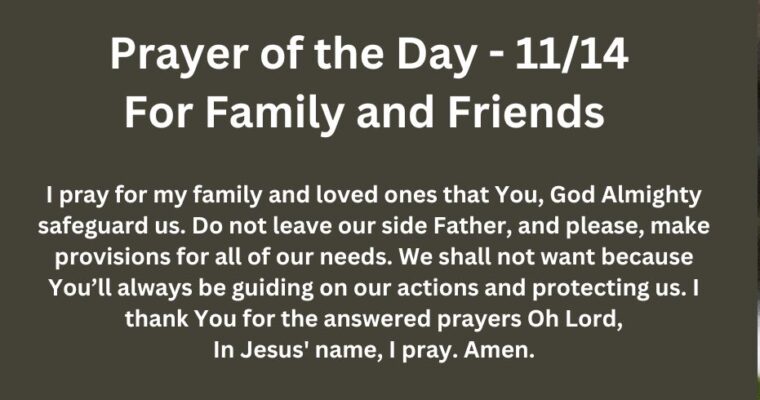 Prayer of the Day for Thursday – November 14