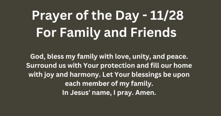 Prayer of the Day for Thursday – November 28