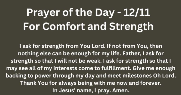 Prayer of the Day for Wednesday – December 11