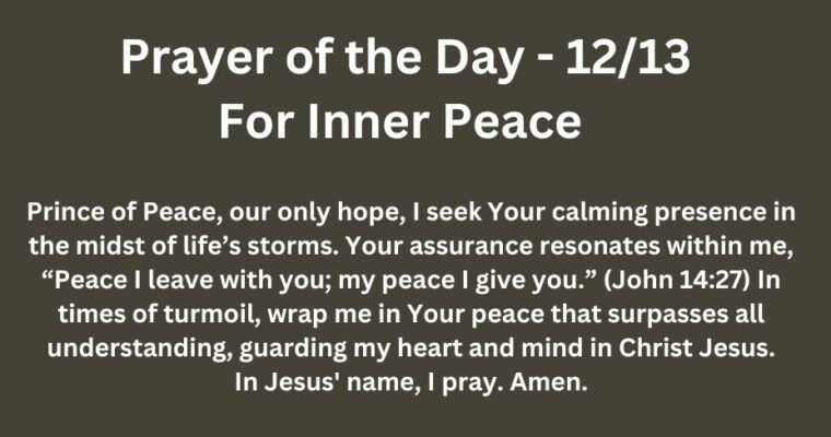 Prayer of the Day for Friday – December 13