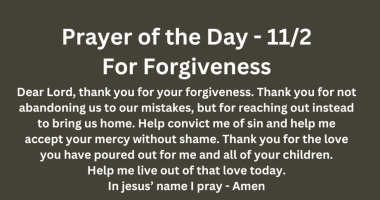 Prayer of the Day for Saturday – November 2