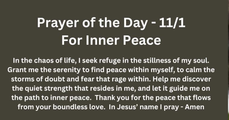 Prayer of the Day for Friday – November 1