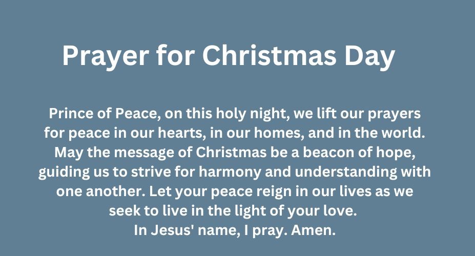 prayer for christmas day